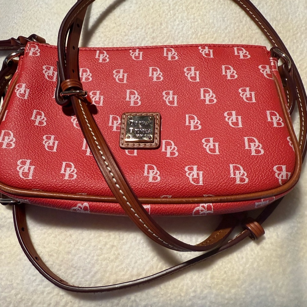 Dooney & Bourke Red Monogram Shoulder Bag